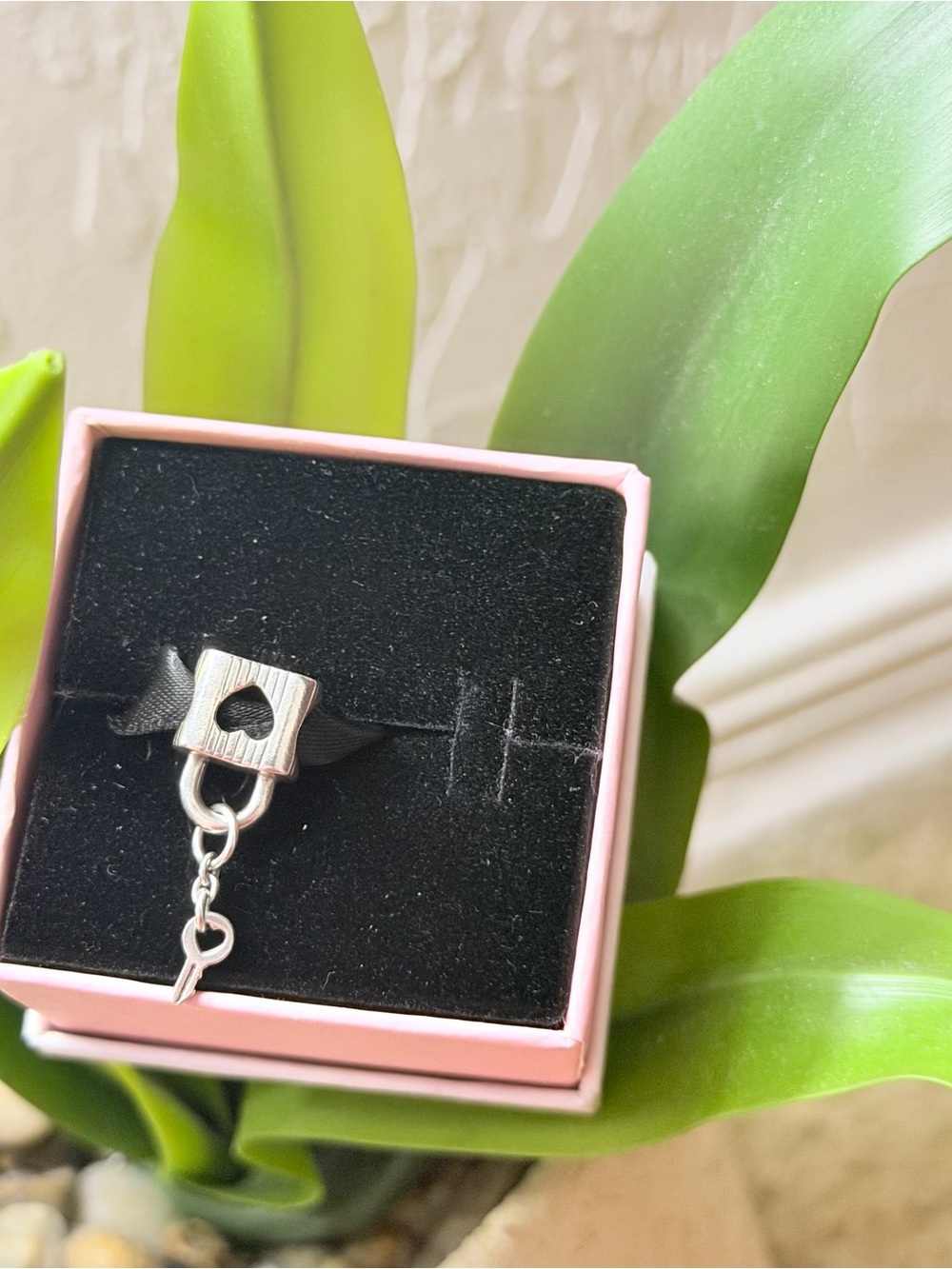 Authentic Pandora "Be Mine" Padlock & Key Dangle Charm